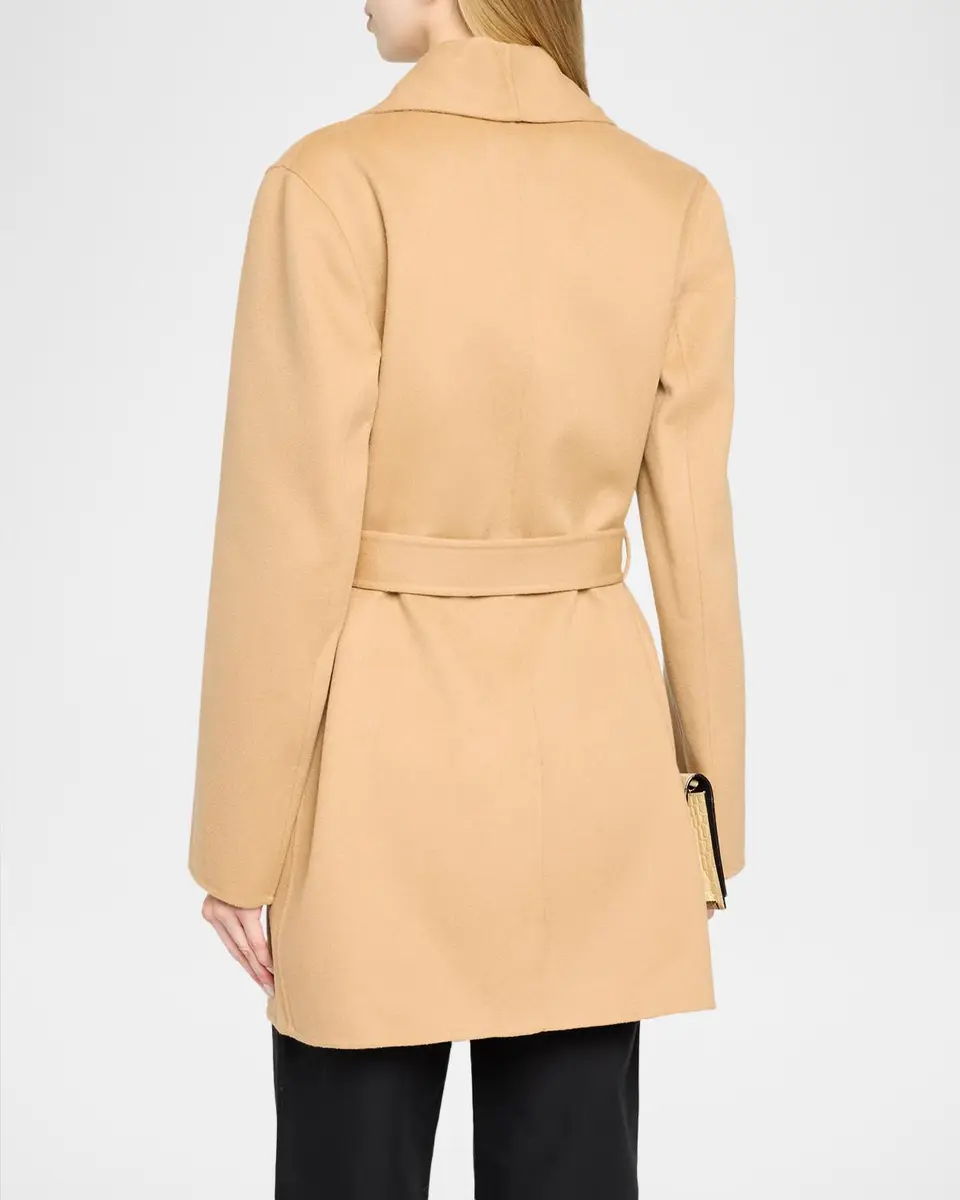 Sofia Cashmere Double Face Wool-Cashmere-Blend Belted Wrap Coat | Thumbnail 3 Sofia Cashmere Double Face Wool-Cashmere-Blend Belted Wrap Coat | Thumbnail 3
