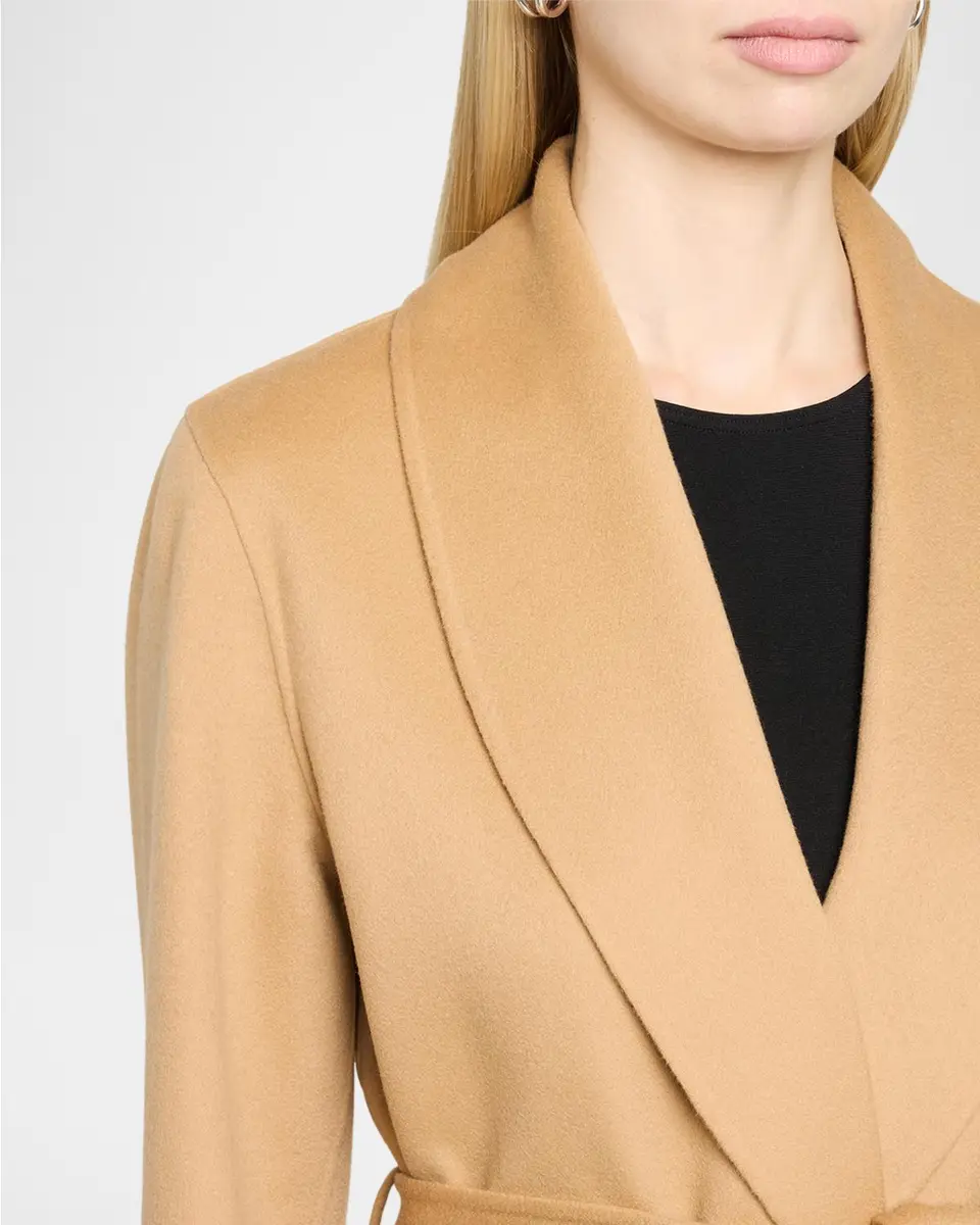 Sofia Cashmere Double Face Wool-Cashmere-Blend Belted Wrap Coat | Thumbnail 5 Sofia Cashmere Double Face Wool-Cashmere-Blend Belted Wrap Coat | Thumbnail 5