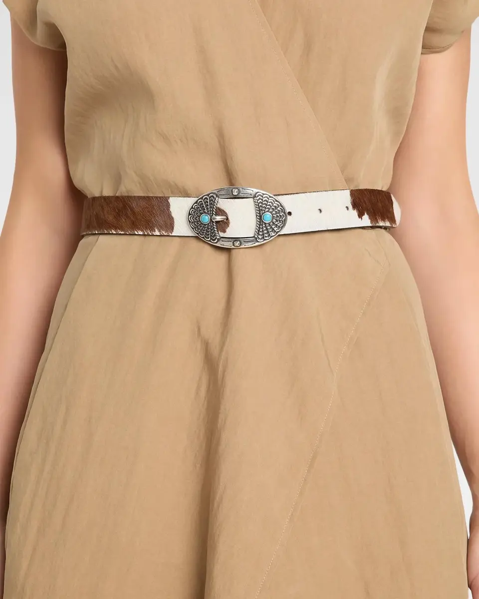 Johnny Was Concho Buckle Calf Hair Belt | Thumbnail 2 Johnny Was Concho Buckle Calf Hair Belt | Thumbnail 2