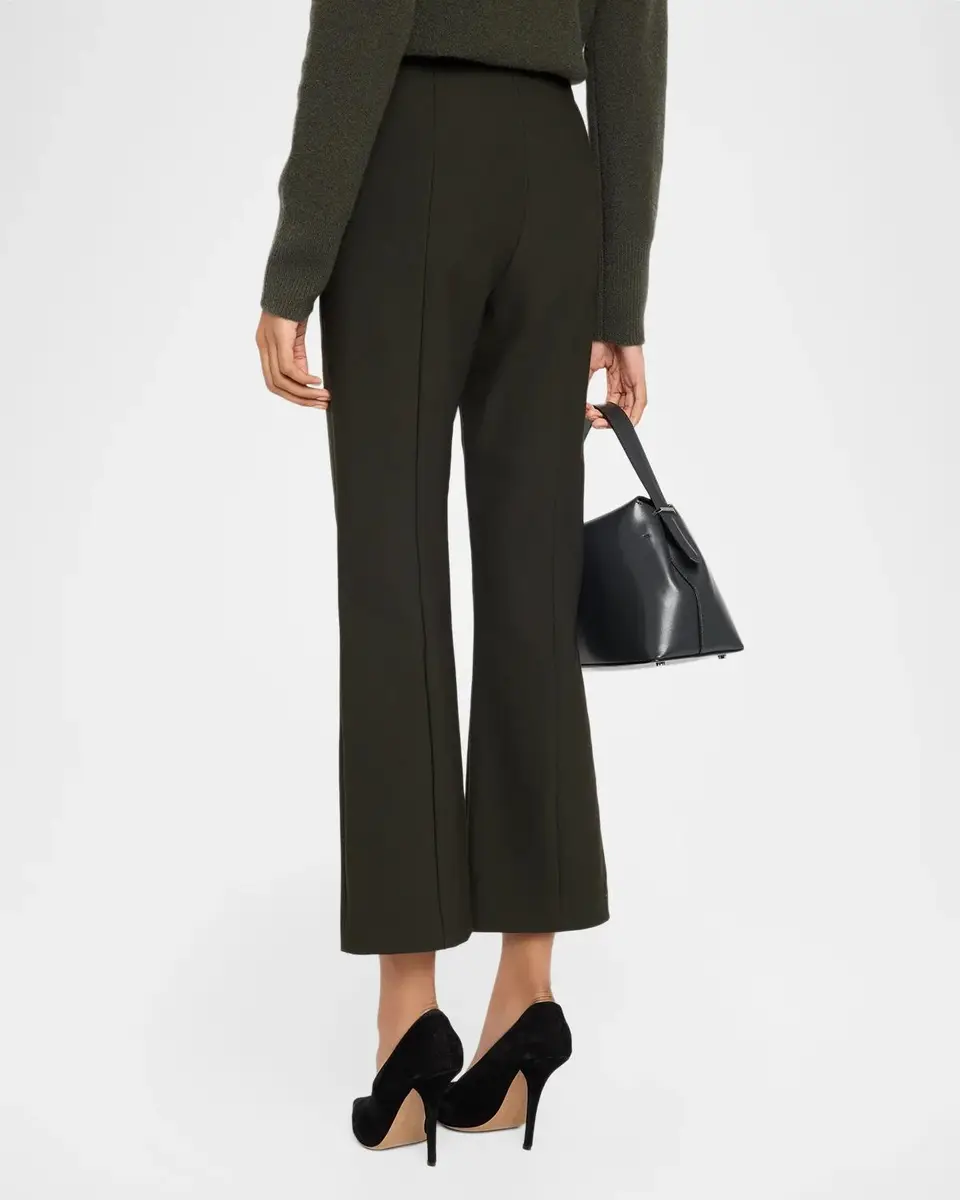 Vince Cropped Flare-Leg Pintuck Pants | Thumbnail 3