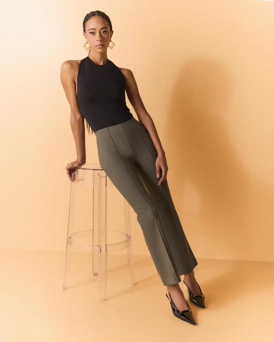 Vince Cropped Flare-Leg Pintuck Pants | Thumbnail 5