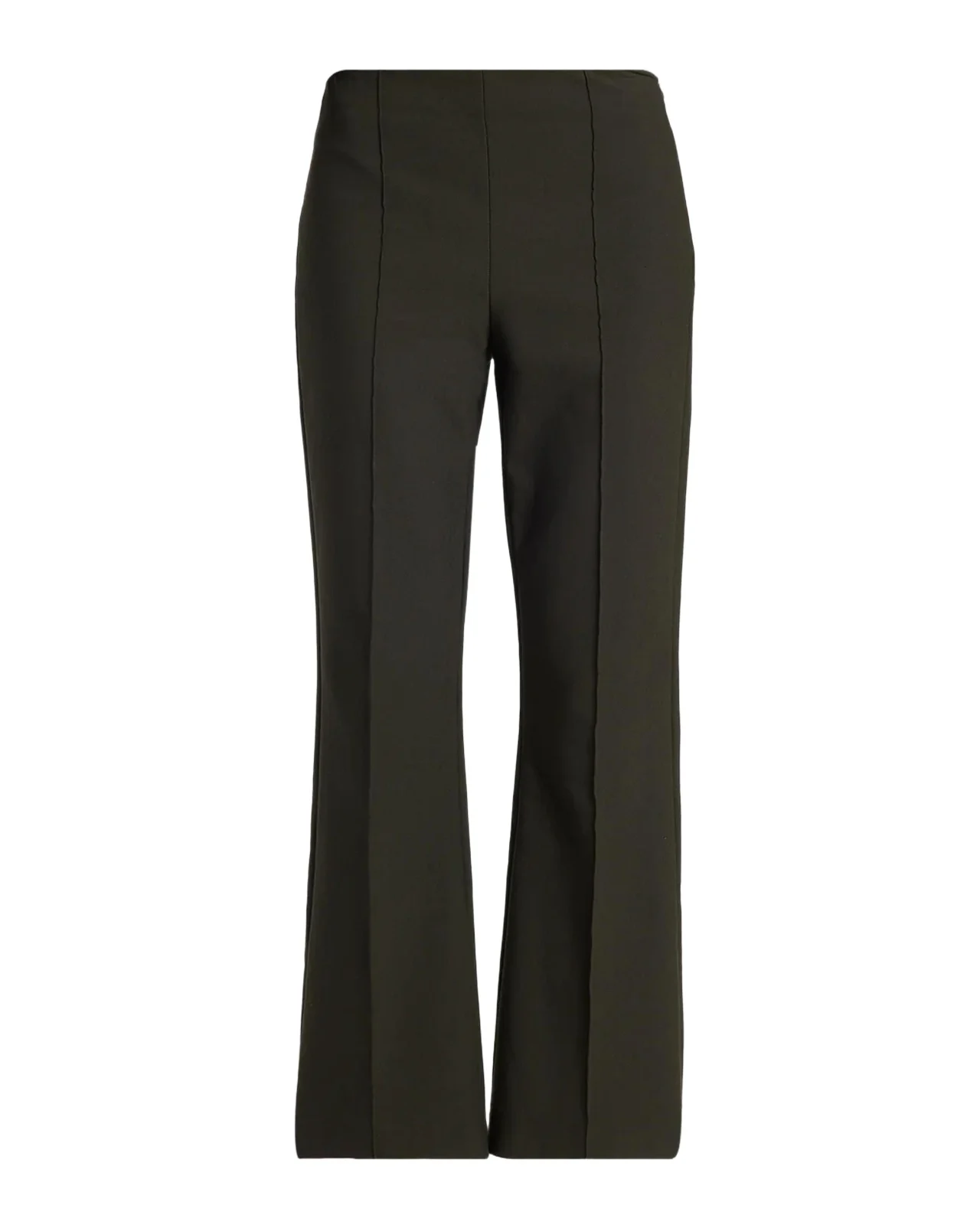 Vince Cropped Flare-Leg Pintuck Pants