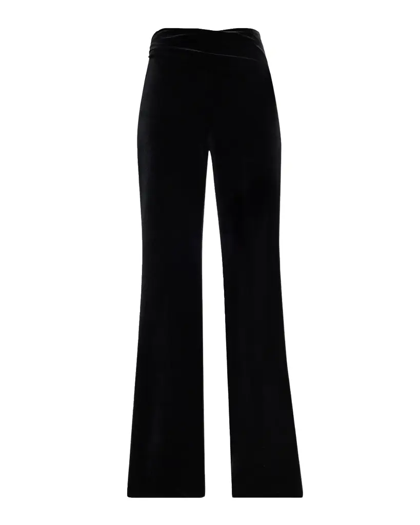 Chiara Boni La Petite Robe Eryda Velvet Flared-Leg Pants