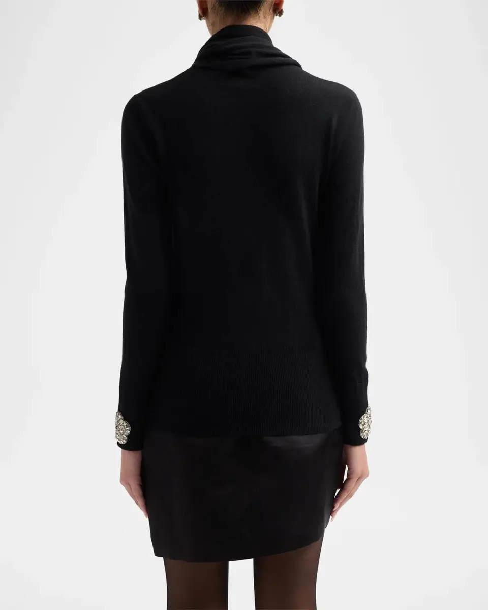 Chiara Boni La Petite Robe Reum Scarf Turtleneck Sweater | Thumbnail 3 Chiara Boni La Petite Robe Reum Scarf Turtleneck Sweater | Thumbnail 3
