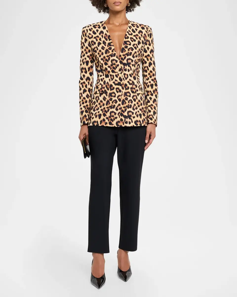 Chiara Boni La Petite Robe Ahita Leopard-Print Blazer | Thumbnail 2 Chiara Boni La Petite Robe Ahita Leopard-Print Blazer | Thumbnail 2