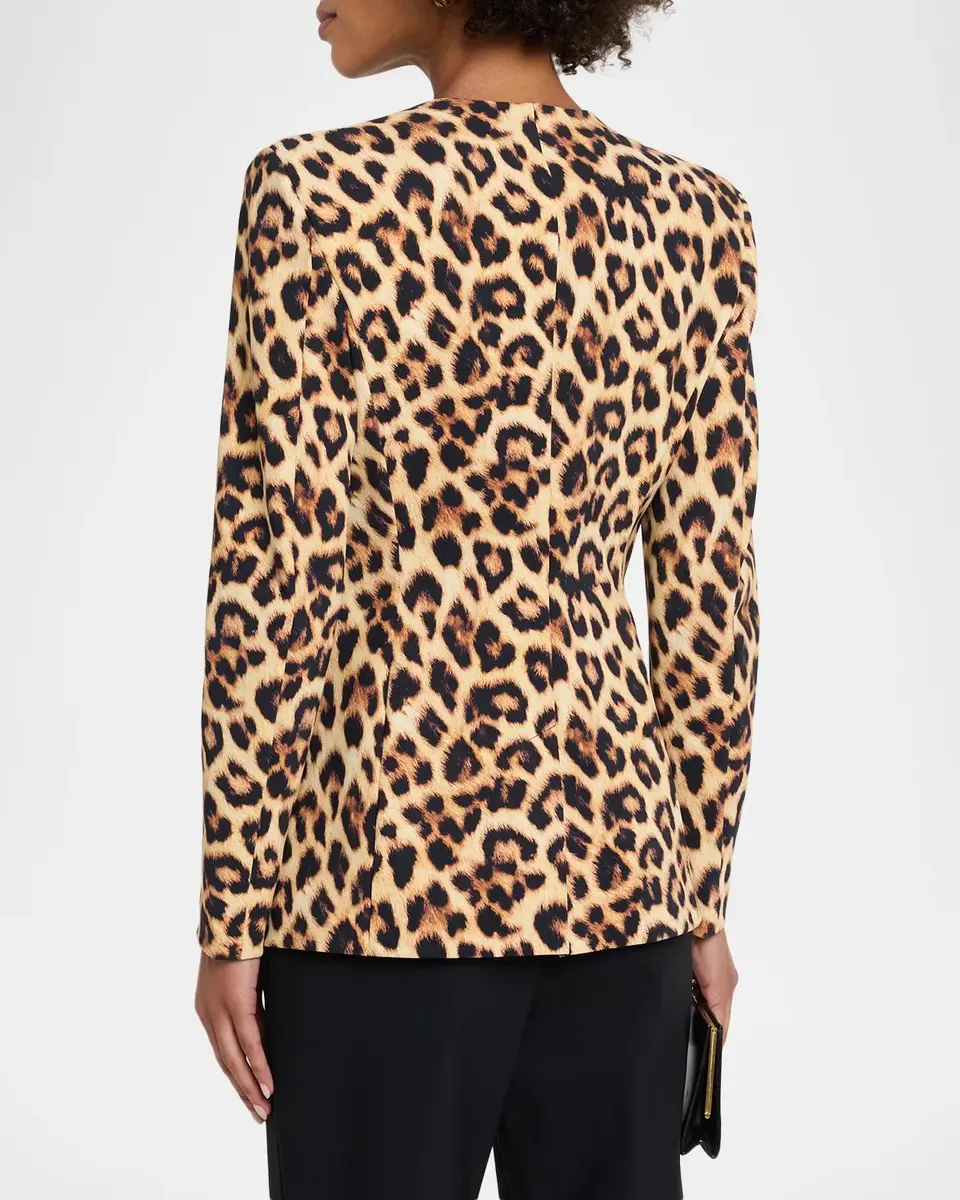Chiara Boni La Petite Robe Ahita Leopard-Print Blazer | Thumbnail 3 Chiara Boni La Petite Robe Ahita Leopard-Print Blazer | Thumbnail 3