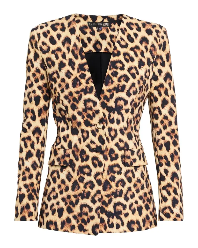 Chiara Boni La Petite Robe Ahita Leopard-Print Blazer