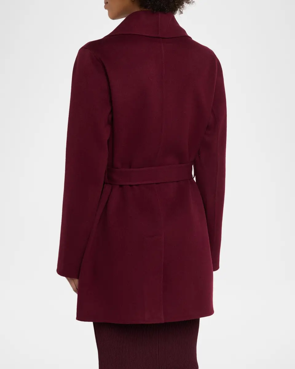 Sofia Cashmere Double Face Wool-Cashmere-Blend Belted Wrap Coat | Thumbnail 3 Sofia Cashmere Double Face Wool-Cashmere-Blend Belted Wrap Coat | Thumbnail 3
