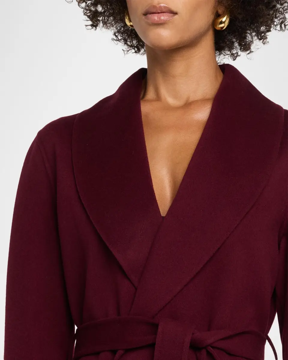 Sofia Cashmere Double Face Wool-Cashmere-Blend Belted Wrap Coat | Thumbnail 5 Sofia Cashmere Double Face Wool-Cashmere-Blend Belted Wrap Coat | Thumbnail 5