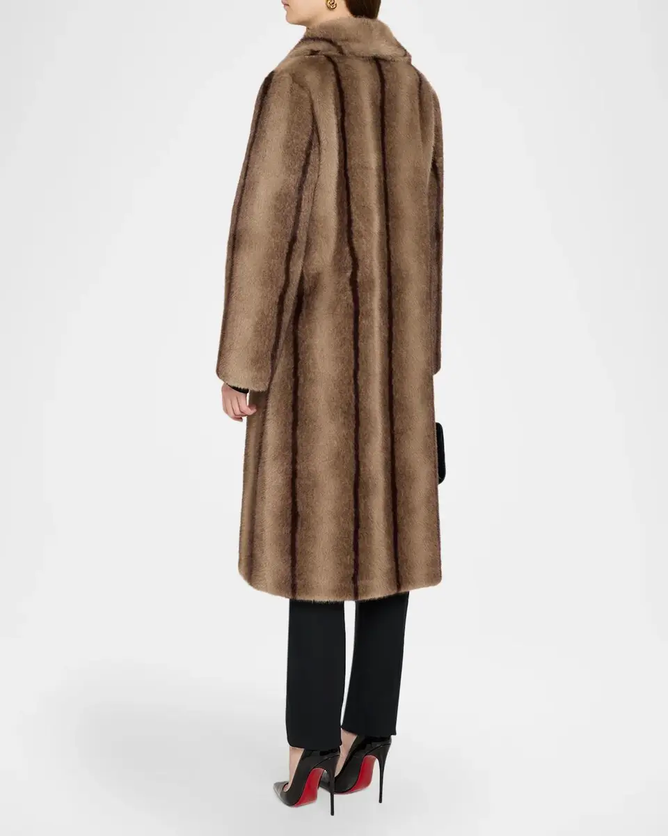 Elie Tahari The Hila Shawl-Collar Faux Fur Coat | Thumbnail 3