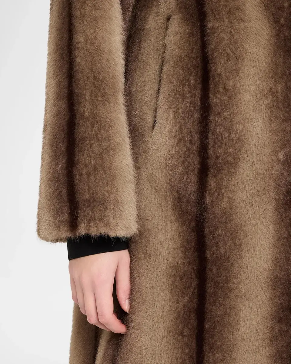 Elie Tahari The Hila Shawl-Collar Faux Fur Coat | Thumbnail 5