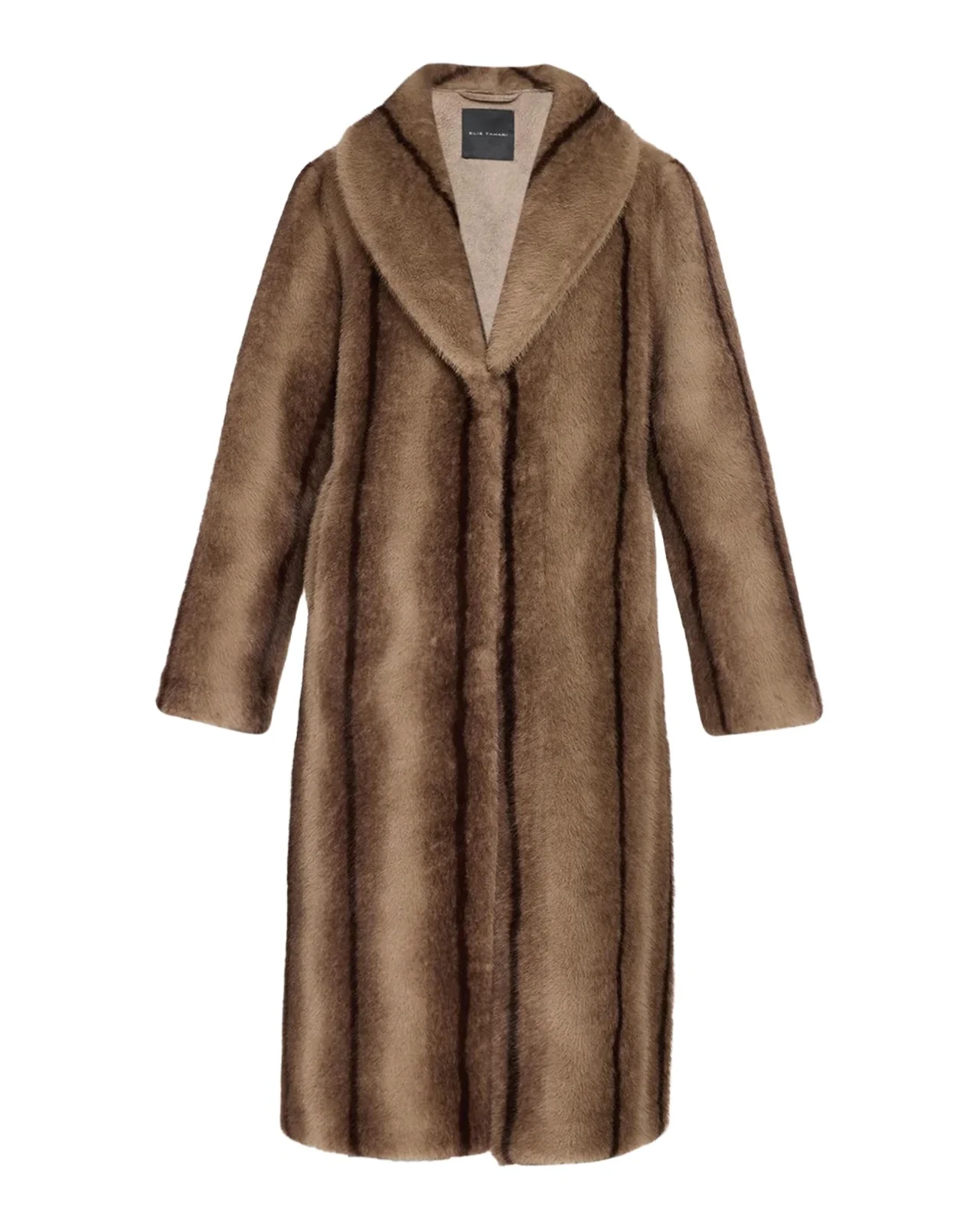 The Hila Shawl-Collar Faux Fur Coat
