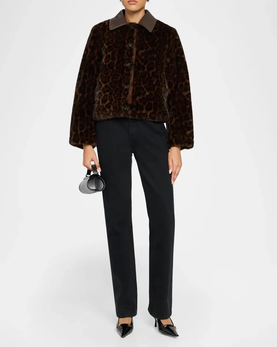 Elie Tahari Leopard-Print Faux Fur Jacket | Thumbnail 2 Elie Tahari Leopard-Print Faux Fur Jacket | Thumbnail 2