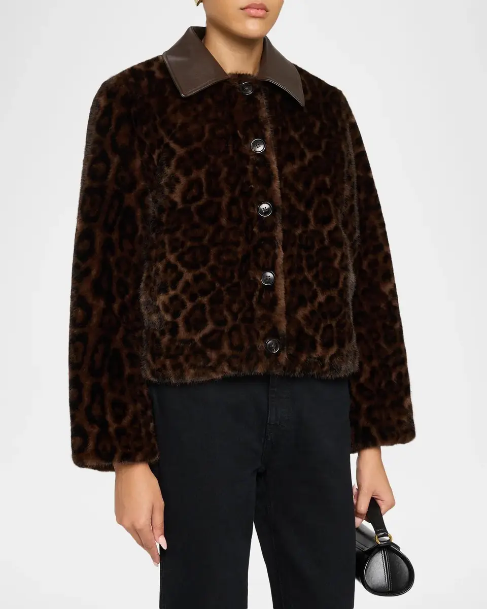Elie Tahari Leopard-Print Faux Fur Jacket | Thumbnail 4 Elie Tahari Leopard-Print Faux Fur Jacket | Thumbnail 4