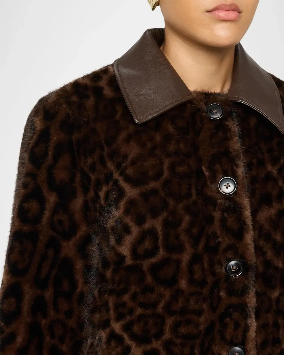 Elie Tahari Leopard-Print Faux Fur Jacket | Thumbnail 5 Elie Tahari Leopard-Print Faux Fur Jacket | Thumbnail 5