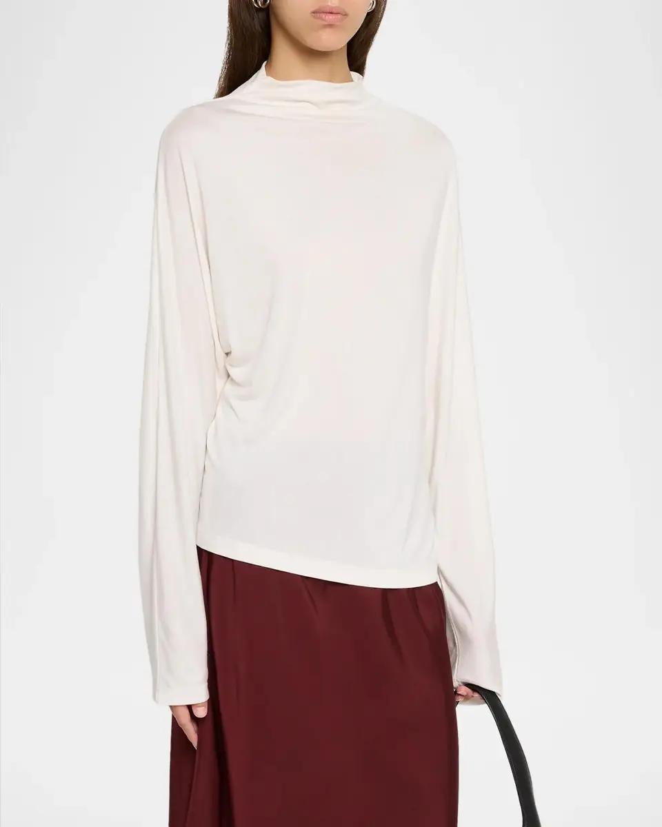 Vince Draped Funnel Neck Top | Thumbnail 4 Vince Draped Funnel Neck Top | Thumbnail 4