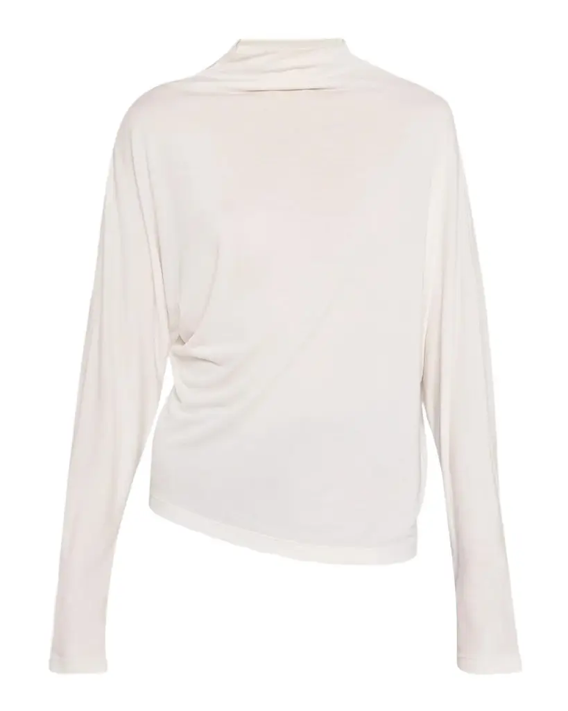 Vince Draped Funnel Neck Top