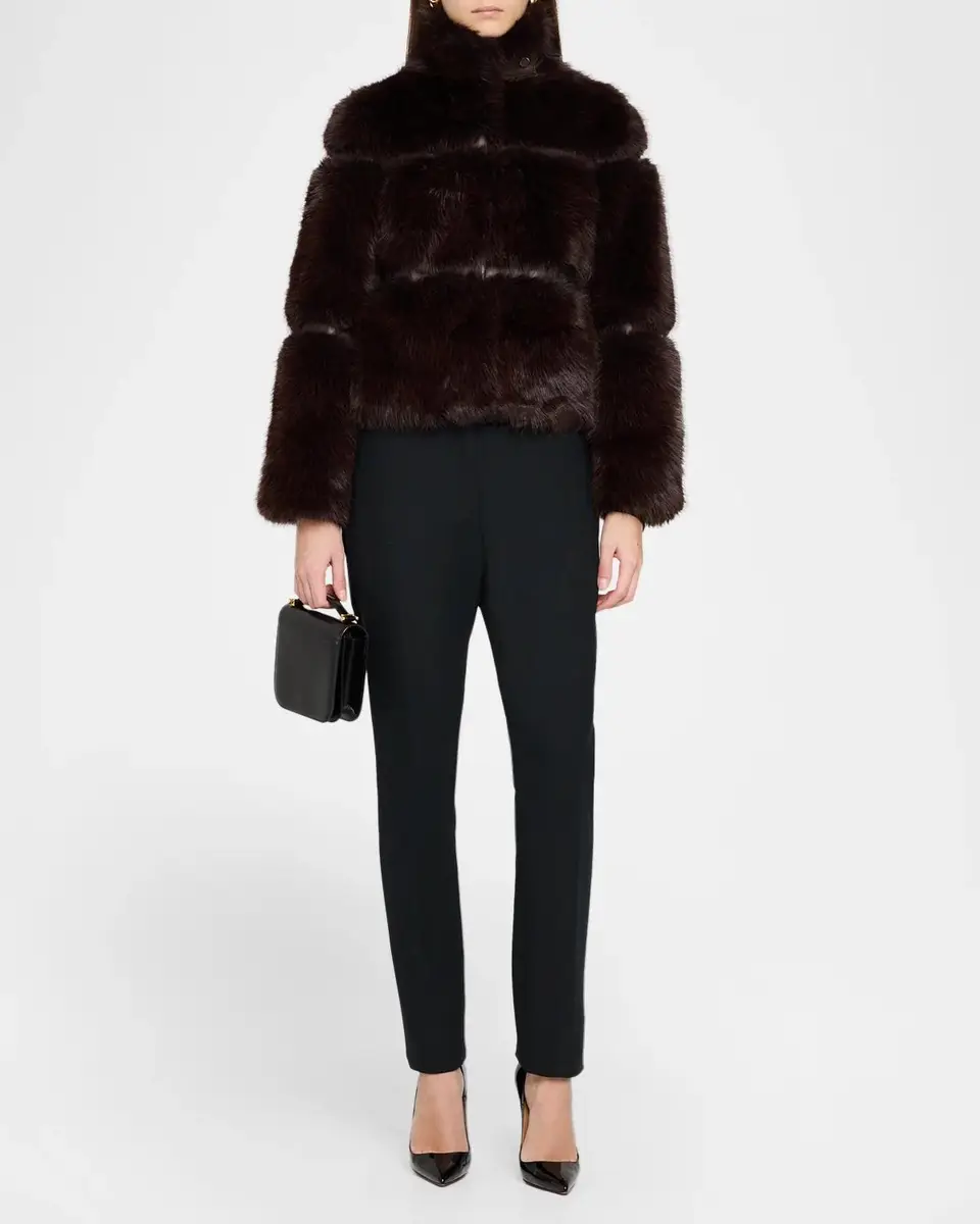 Elie Tahari The Yael Turtleneck Faux Fur Coat | Thumbnail 2 Elie Tahari The Yael Turtleneck Faux Fur Coat | Thumbnail 2