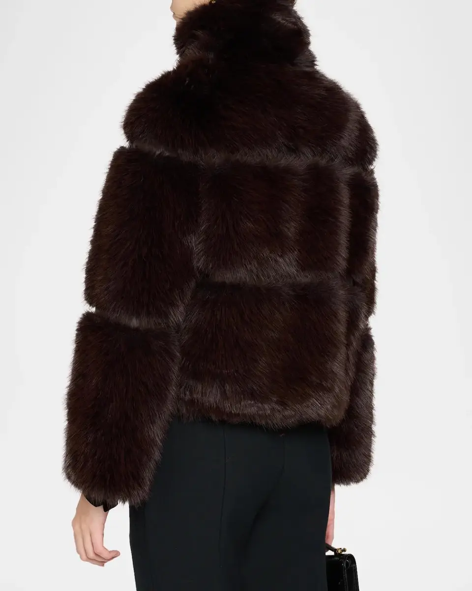 Elie Tahari The Yael Turtleneck Faux Fur Coat | Thumbnail 3 Elie Tahari The Yael Turtleneck Faux Fur Coat | Thumbnail 3
