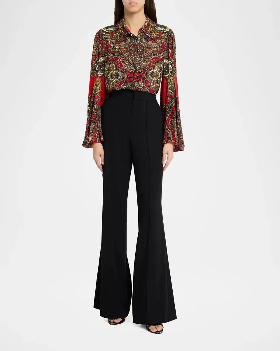 Alice + Olivia Willa Printed Bell-Sleeve Top | Thumbnail 2 Alice + Olivia Willa Printed Bell-Sleeve Top | Thumbnail 2