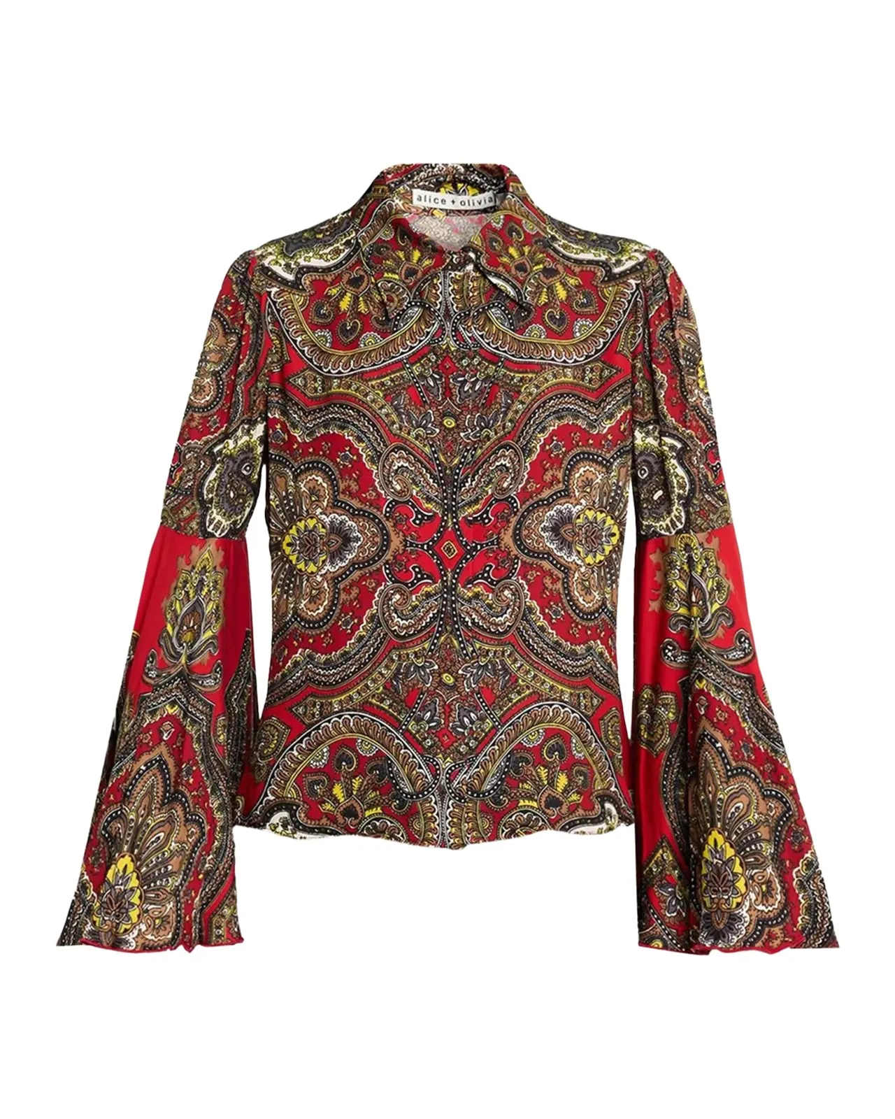 Willa Printed Bell-Sleeve Top Willa Printed Bell-Sleeve Top