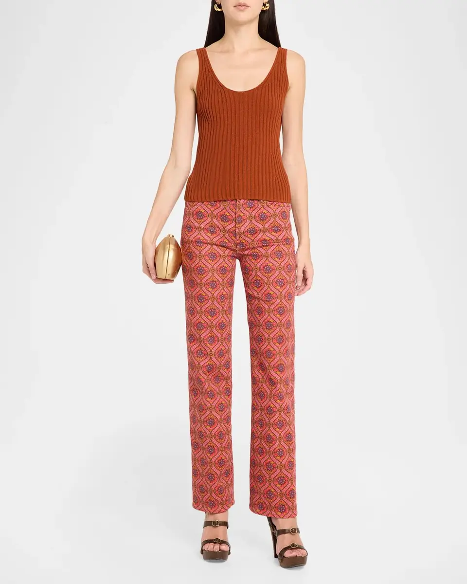 Mother The Kick It Floral-Print Straight-Leg Jeans | Thumbnail 2 Mother The Kick It Floral-Print Straight-Leg Jeans | Thumbnail 2