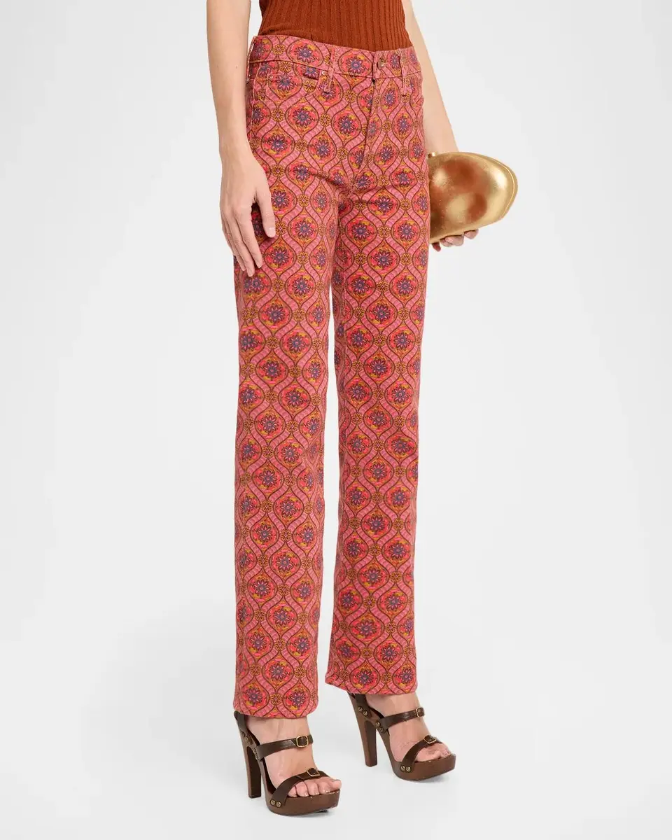 Mother The Kick It Floral-Print Straight-Leg Jeans | Thumbnail 4 Mother The Kick It Floral-Print Straight-Leg Jeans | Thumbnail 4
