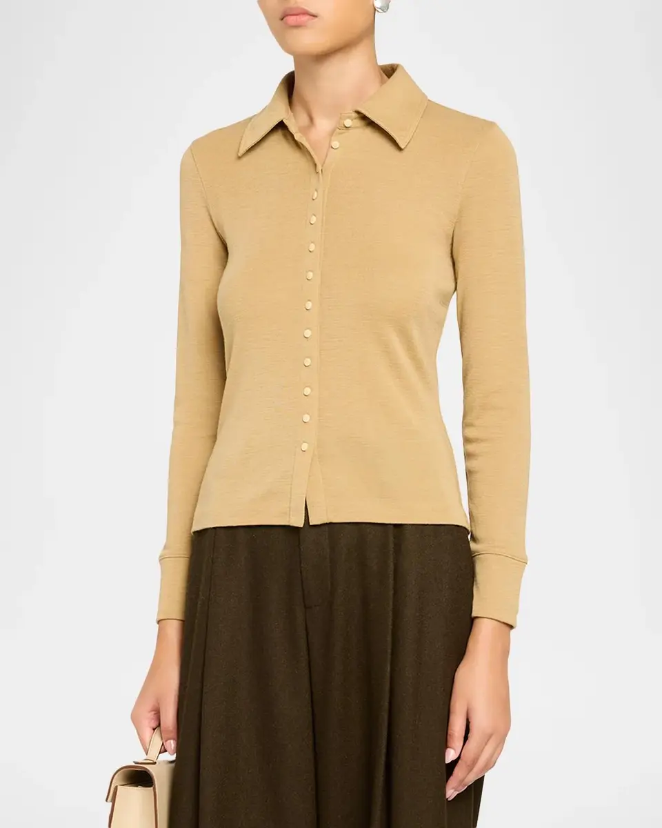 Vince Multi-Button Collared Cardigan Top | Thumbnail 4 Vince Multi-Button Collared Cardigan Top | Thumbnail 4