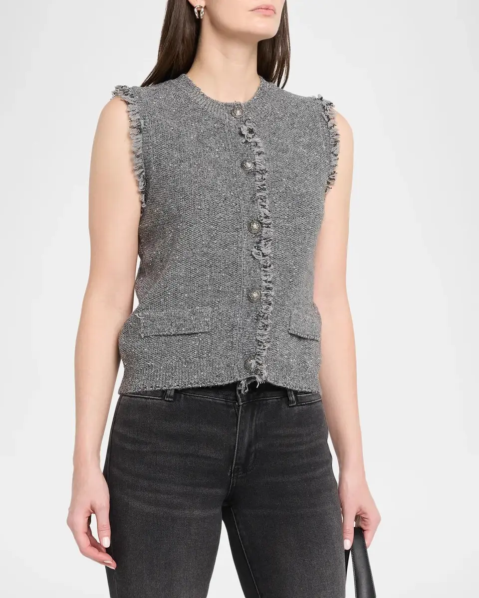 Kobi Halperin Fringed Tweed Sweater Vest | Thumbnail 4 Kobi Halperin Fringed Tweed Sweater Vest | Thumbnail 4