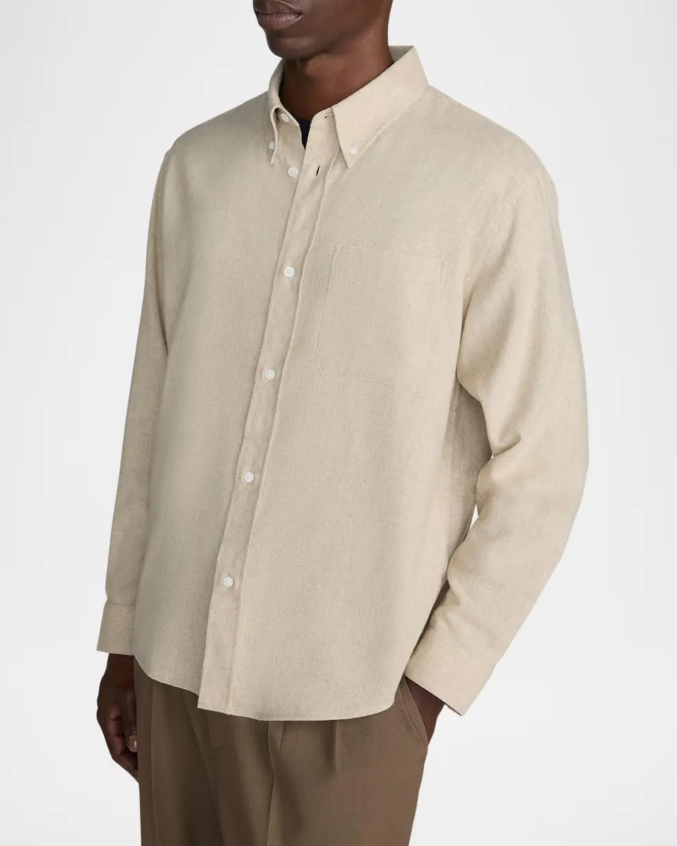 Frame Men's Wool Blend Button-Down Shirt | Thumbnail 6 Frame Men's Wool Blend Button-Down Shirt | Thumbnail 6