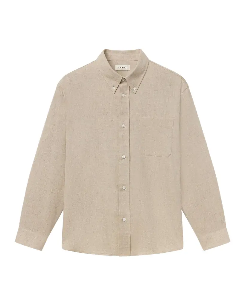 Men's Wool Blend Button-Down Shirt Men's Wool Blend Button-Down Shirt
