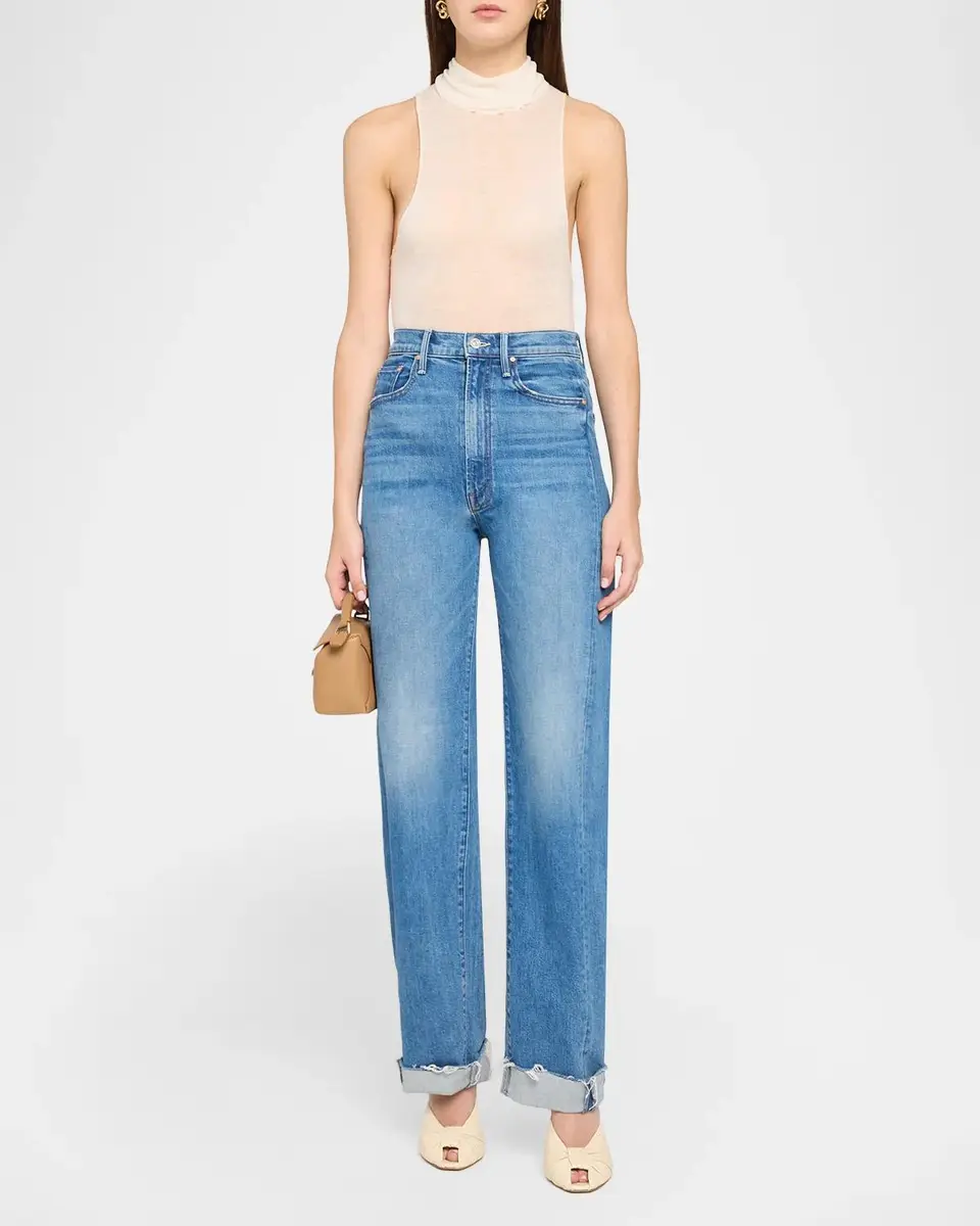 Mother The Half-Pipe Flood Cuff High-Rise Jeans | Thumbnail 2 Mother The Half-Pipe Flood Cuff High-Rise Jeans | Thumbnail 2