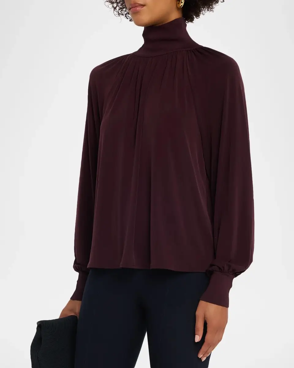 Vince Gathered Turtleneck Top | Thumbnail 4 Vince Gathered Turtleneck Top | Thumbnail 4