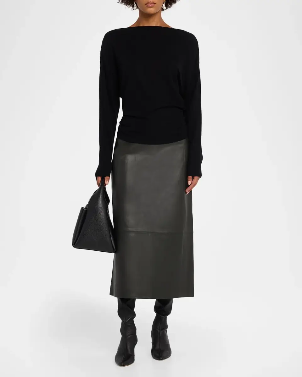 Vince Draped High-Neck Top | Thumbnail 2 Vince Draped High-Neck Top | Thumbnail 2