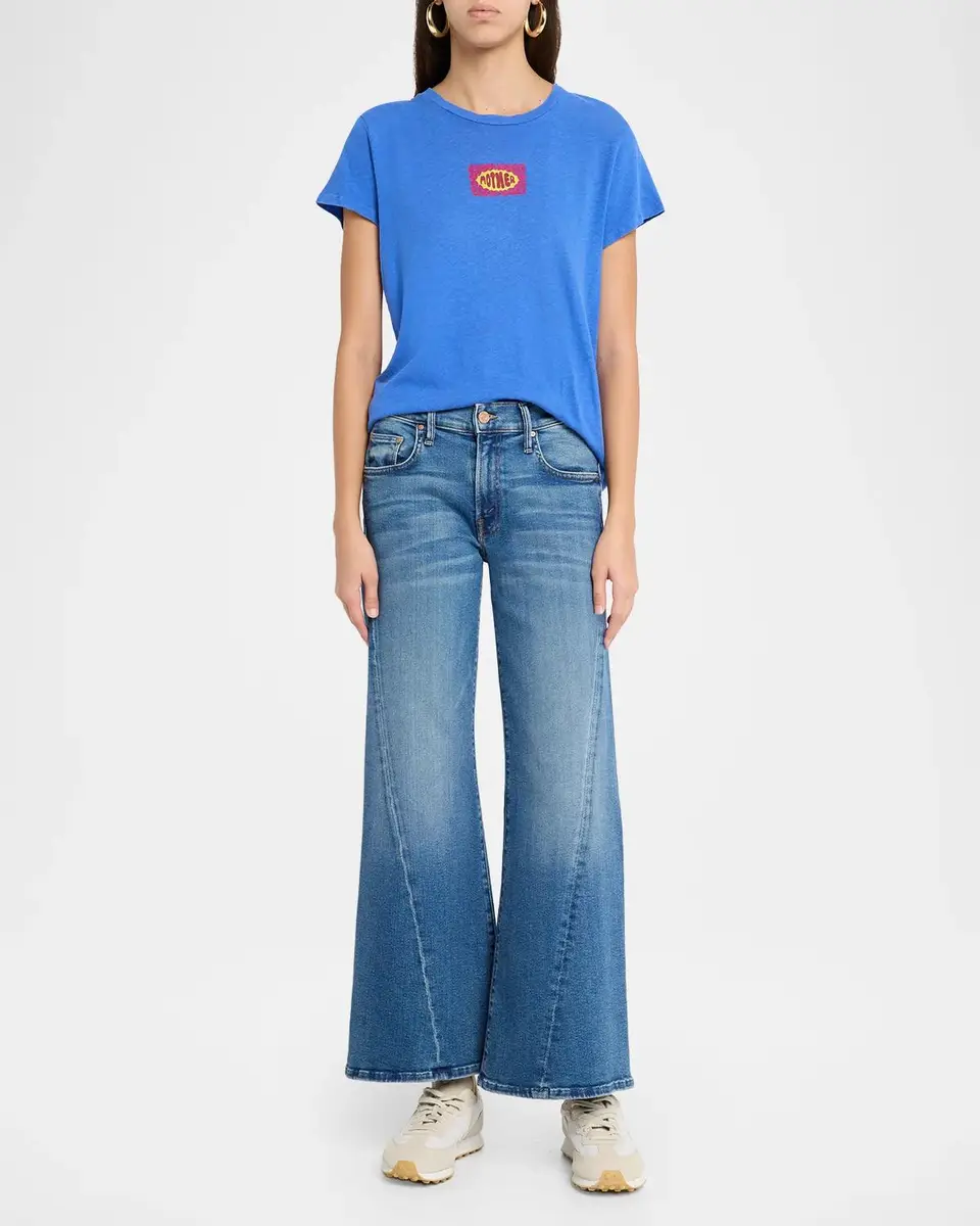 Mother Lil Mid-Rise Sidestepp Wide-Leg Jeans | Thumbnail 2 Mother Lil Mid-Rise Sidestepp Wide-Leg Jeans | Thumbnail 2