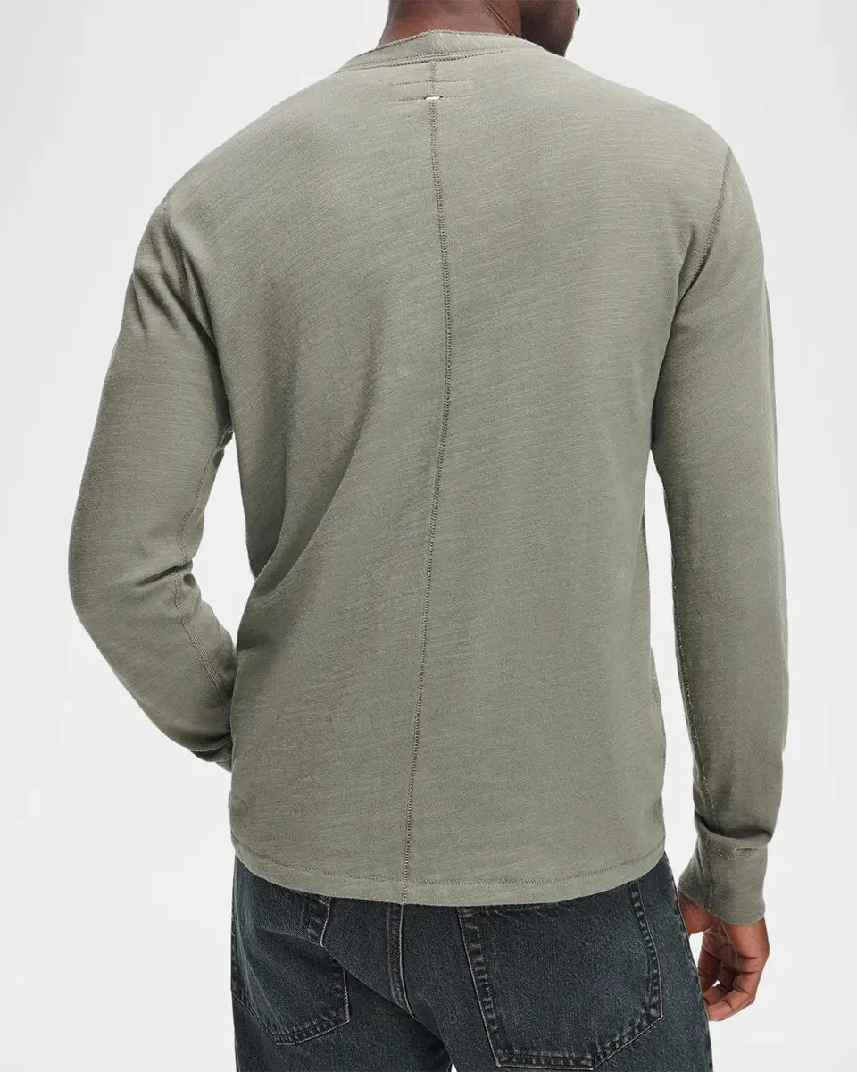rag & bone Men's Classic Flame Henley Long-Sleeve T-Shirt | Thumbnail 3 rag & bone Men's Classic Flame Henley Long-Sleeve T-Shirt | Thumbnail 3