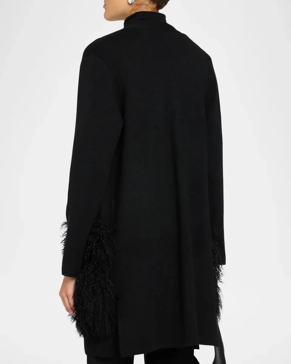 Kobi Halperin Cori Shearling-Trim Wool-Blend Cardigan | Thumbnail 3 Kobi Halperin Cori Shearling-Trim Wool-Blend Cardigan | Thumbnail 3