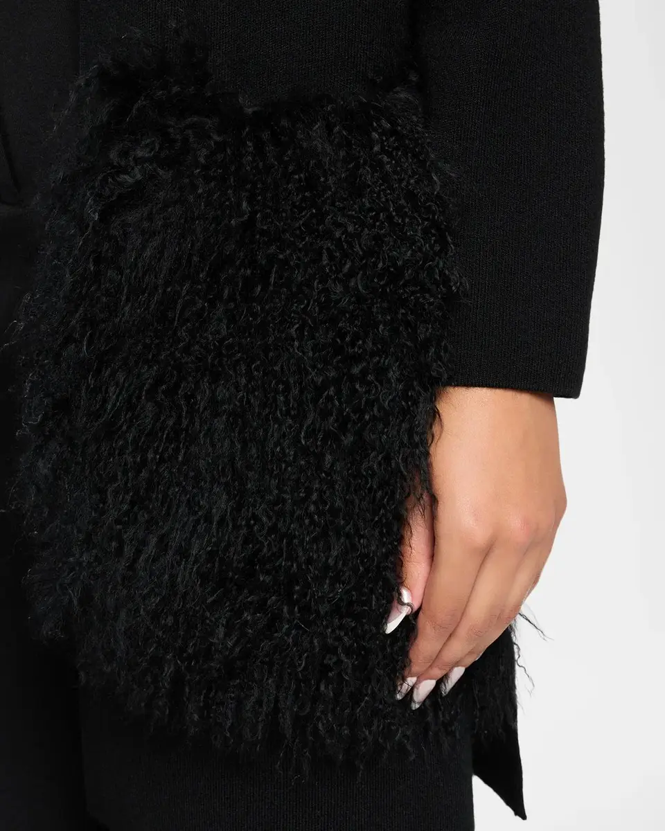 Kobi Halperin Cori Shearling-Trim Wool-Blend Cardigan | Thumbnail 5 Kobi Halperin Cori Shearling-Trim Wool-Blend Cardigan | Thumbnail 5