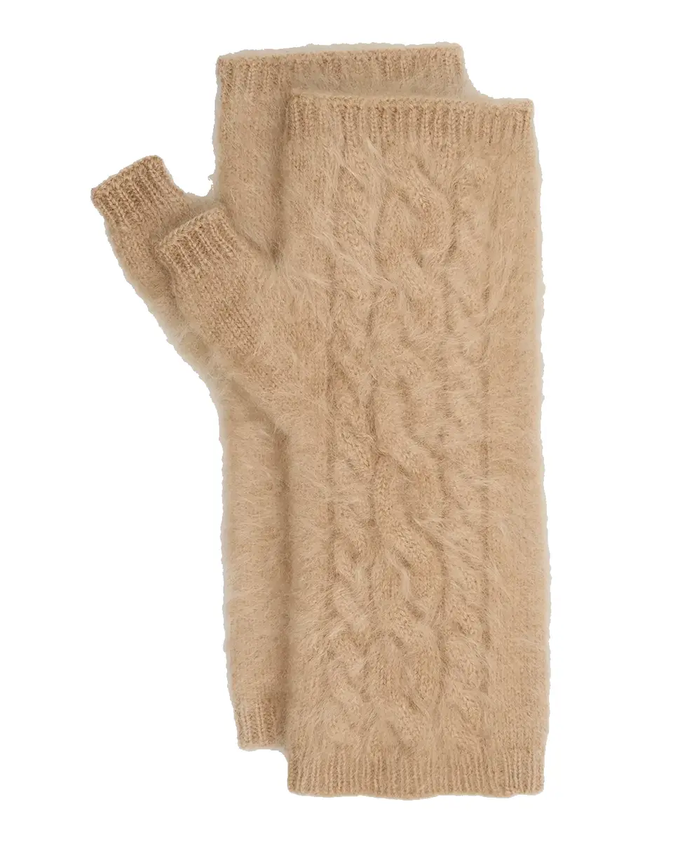 Sofia Cashmere Cashmere Cable-Knit Arm Warmers | Thumbnail 2