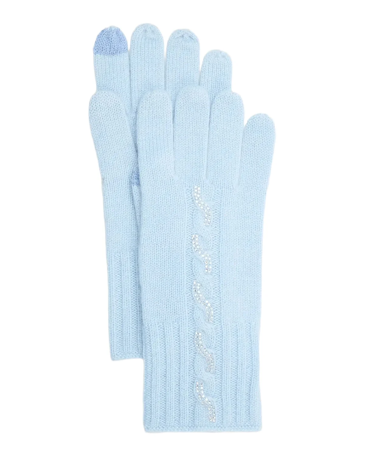 Sofia Cashmere Embellished Cashmere Touchscreen Gloves