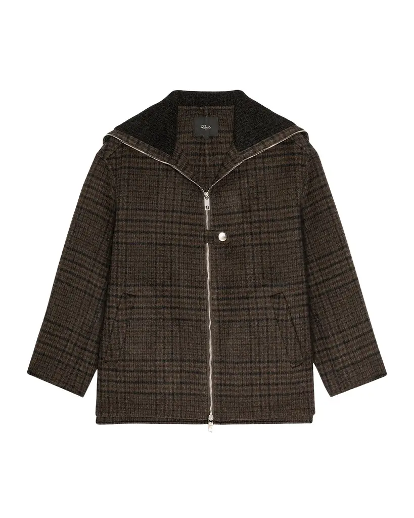 Silves Plaid Wool-Blend Jacket Silves Plaid Wool-Blend Jacket