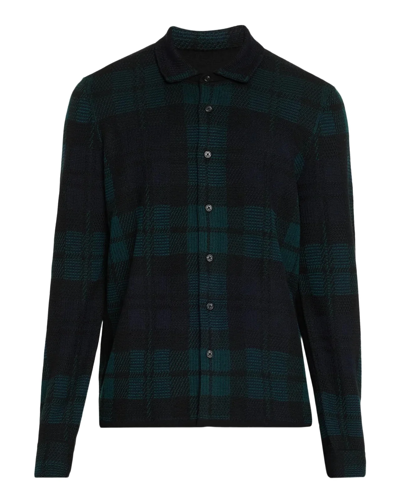 rag & bone Men's Wool Knit Plaid Button-Front Shirt