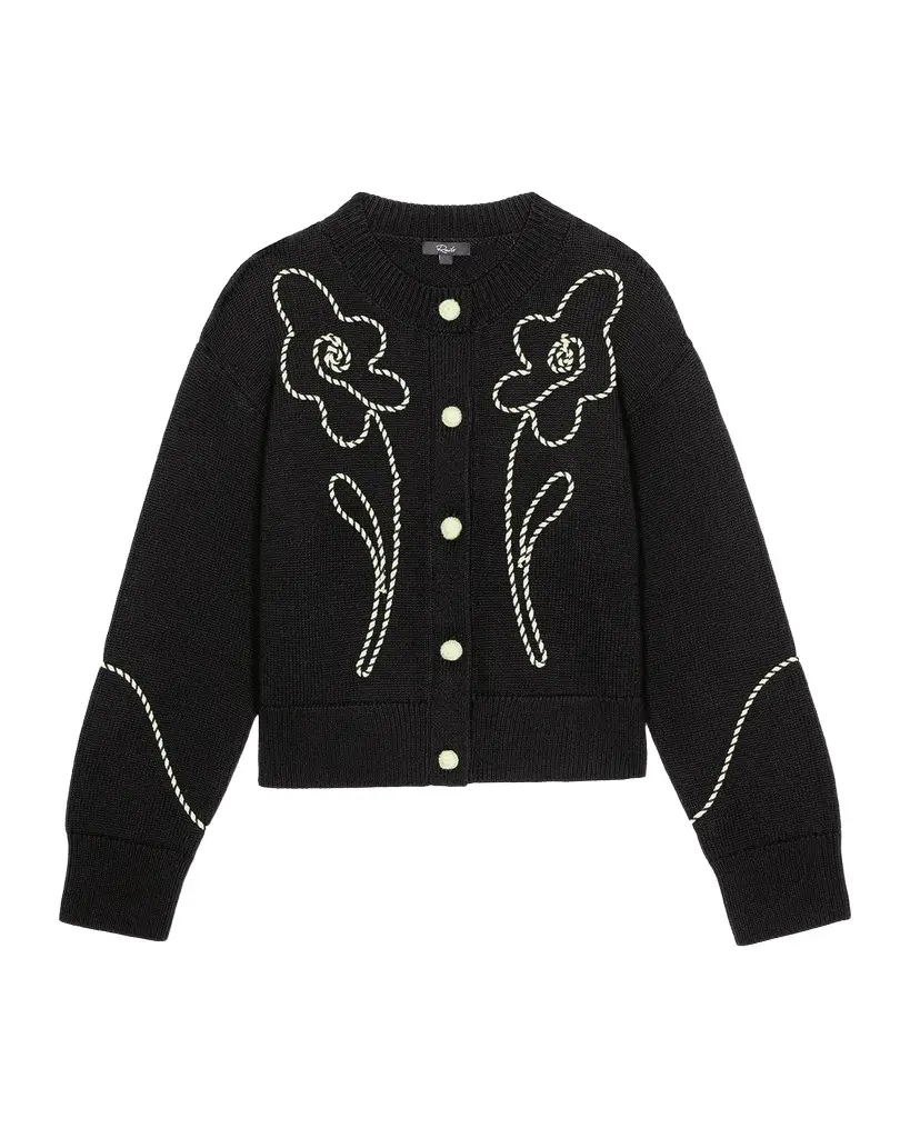 Sybil Embroidered Cotton Cardigan