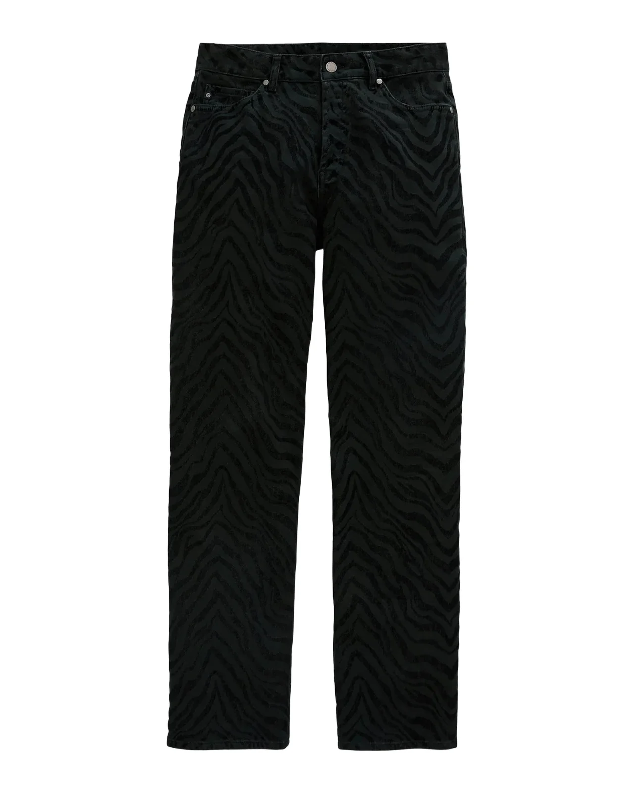 AG Jeans Billie Zebra-Print Straight-Leg Jeans