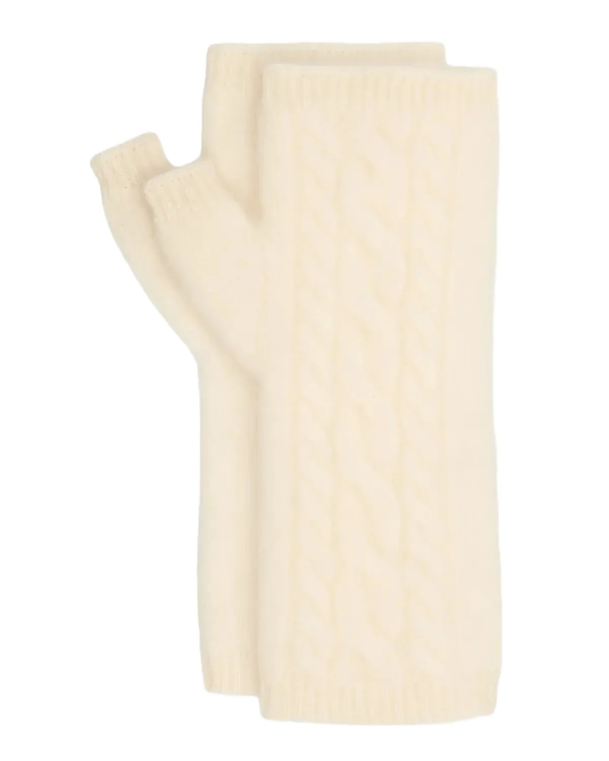 Sofia Cashmere Cashmere Cable-Knit Arm Warmers
