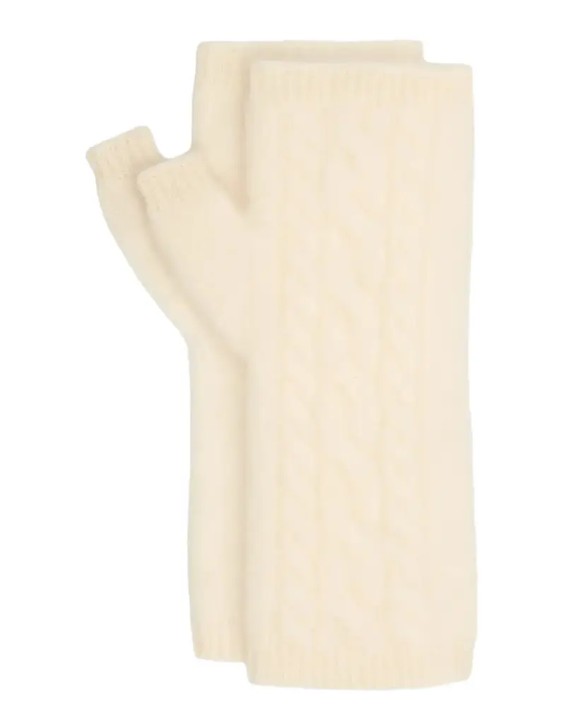 Sofia Cashmere Cashmere Cable-Knit Arm Warmers