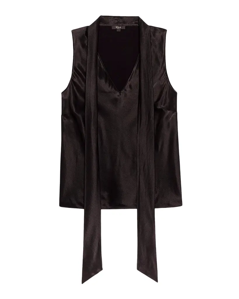 RAILS Poppy Self-Sash Vest