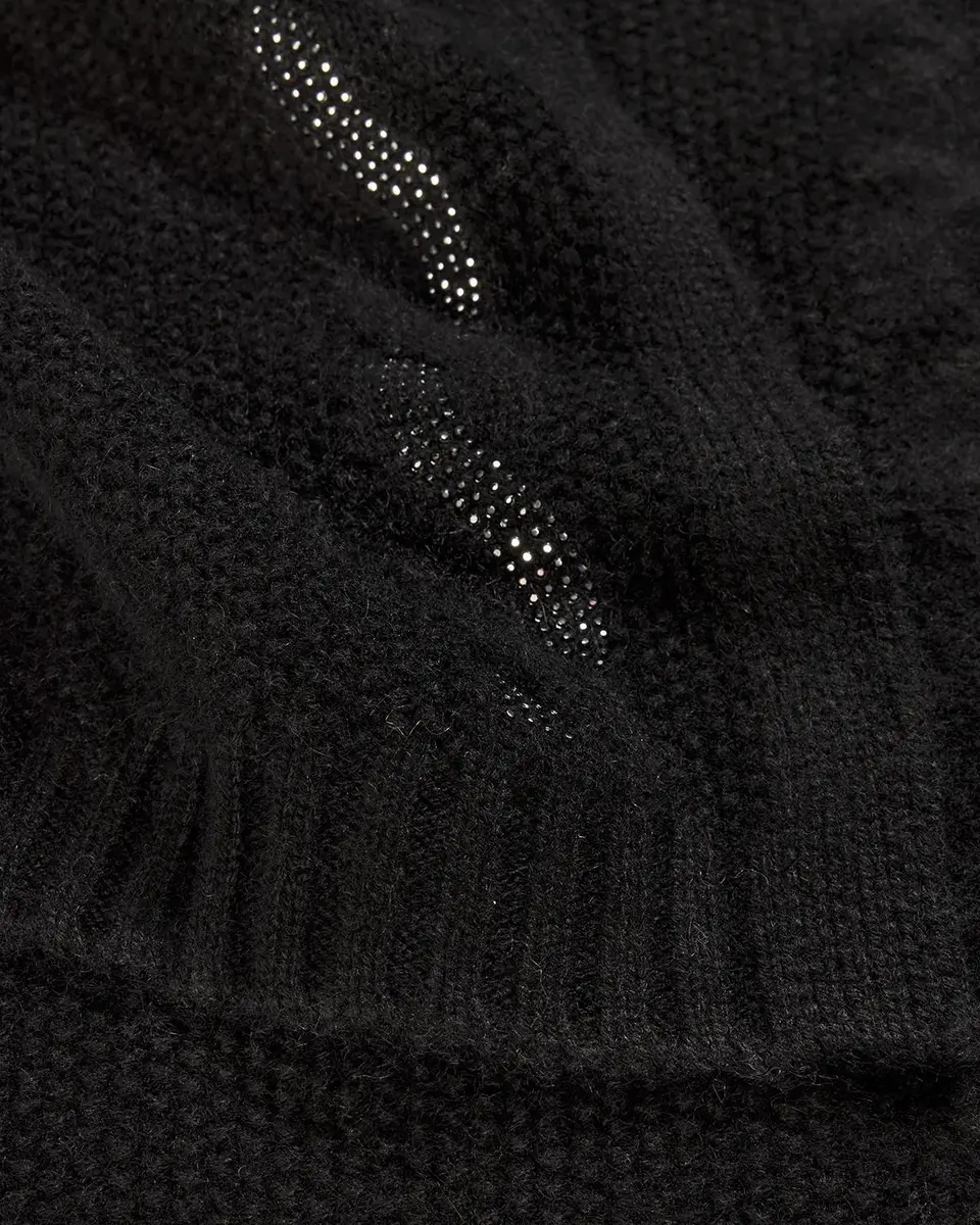 Sofia Cashmere Crystal-Embellished Cable-Knit Cashmere Scarf | Thumbnail 4 Sofia Cashmere Crystal-Embellished Cable-Knit Cashmere Scarf | Thumbnail 4
