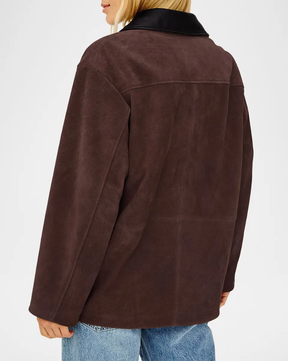 RAILS Jaxton Suede Contrast-Collar Jacket | Thumbnail 3
