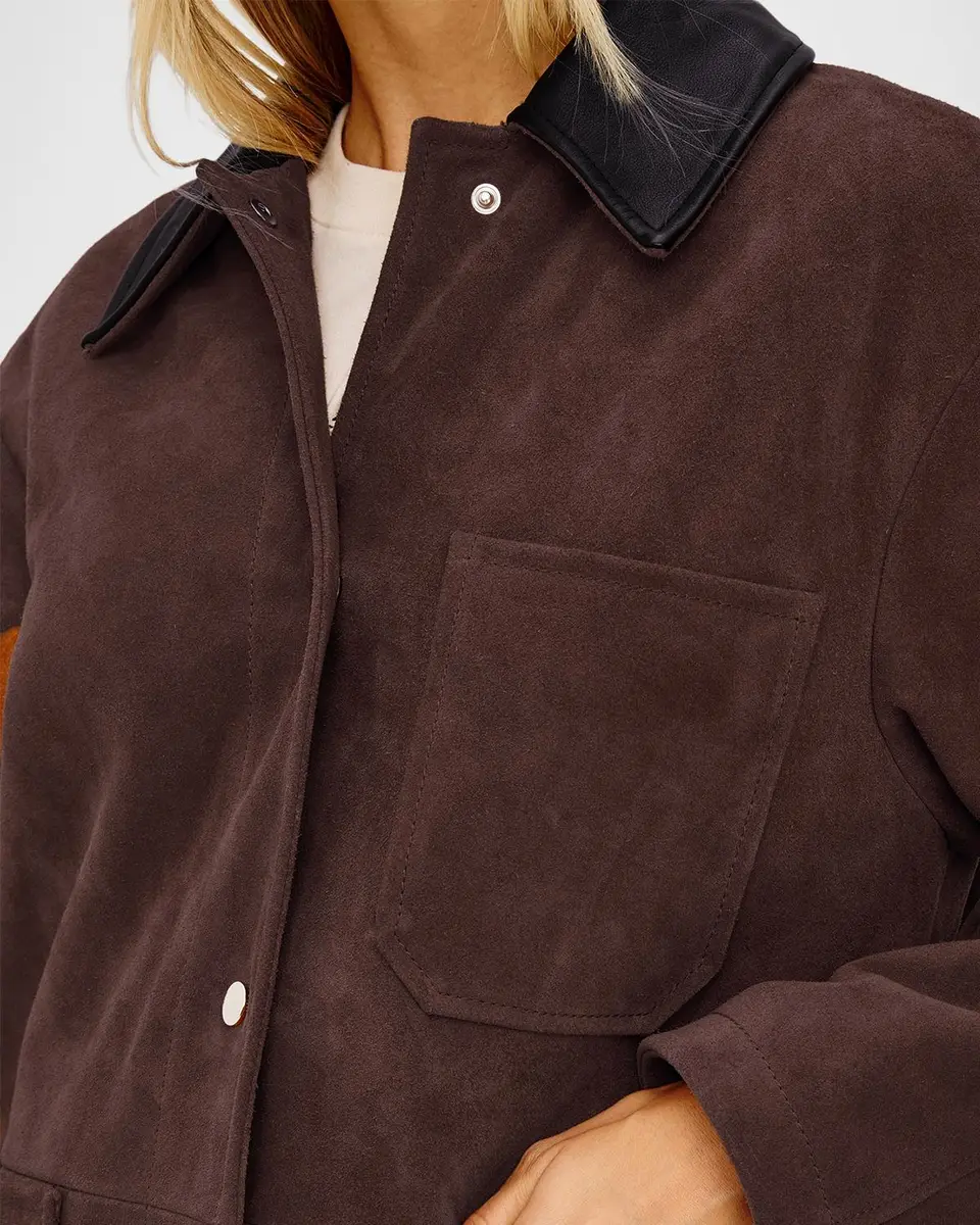 RAILS Jaxton Suede Contrast-Collar Jacket | Thumbnail 5